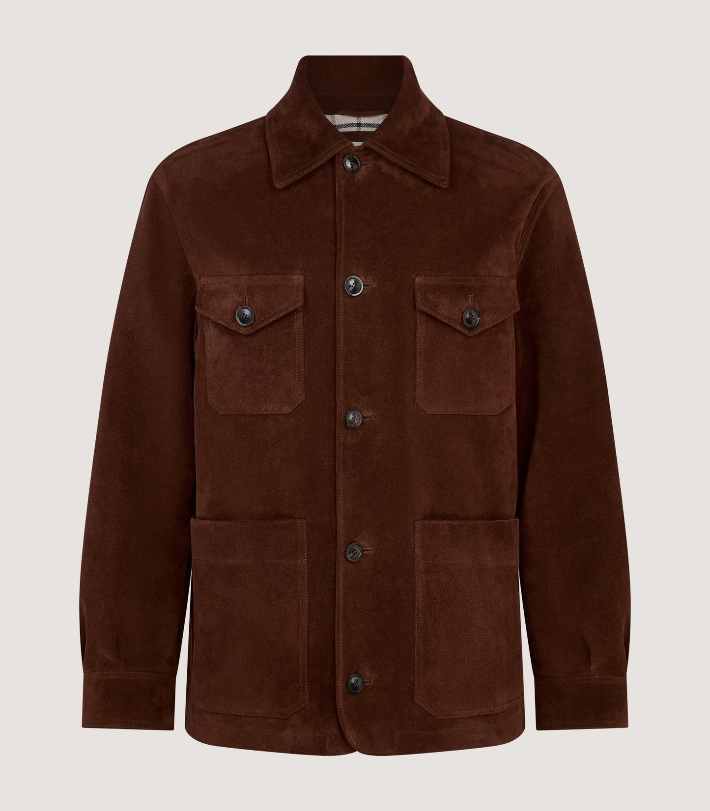 Men's Suede Lyall Jacket in Coffee