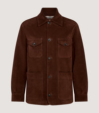 Men's Suede Lyall Jacket in Coffee