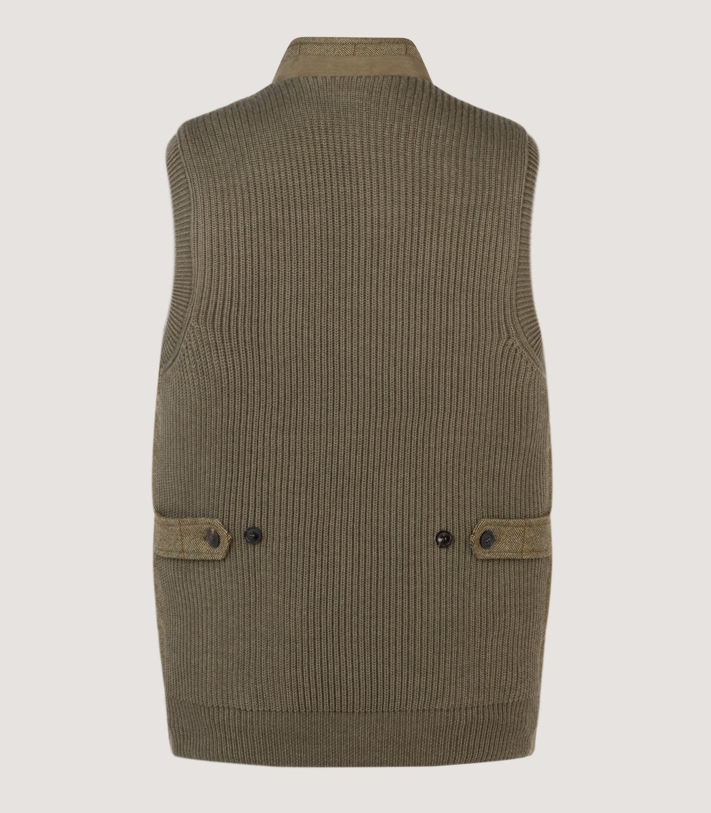 Men's Clarges Knit and Fabric Hybrid Gilet in Cairn Tweed