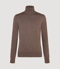 Men's Linton Long Sleeve Sweater in Dark Taupe