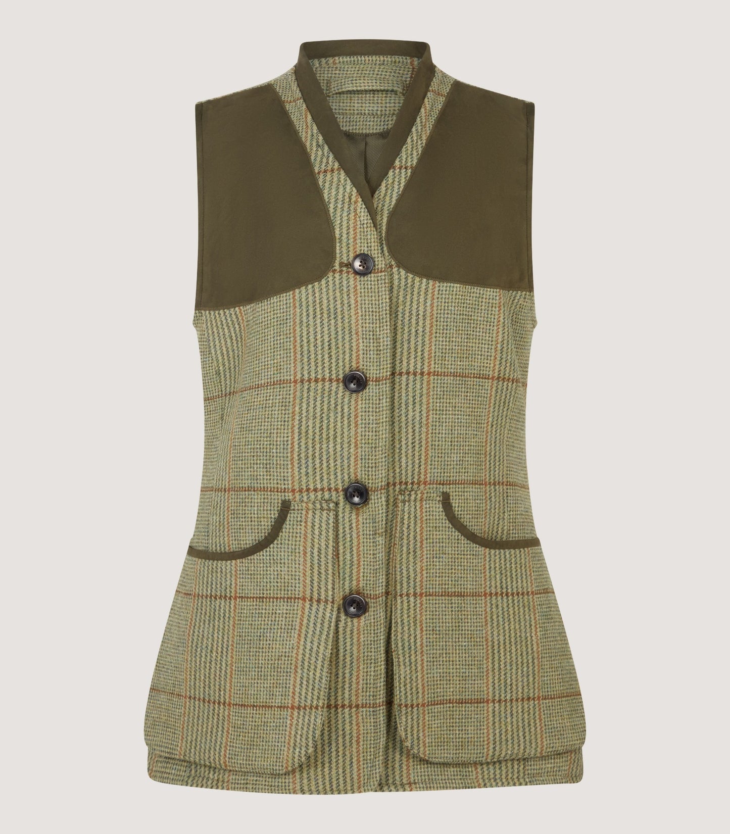 Women's Tweed Shooting Vest in Russel Check