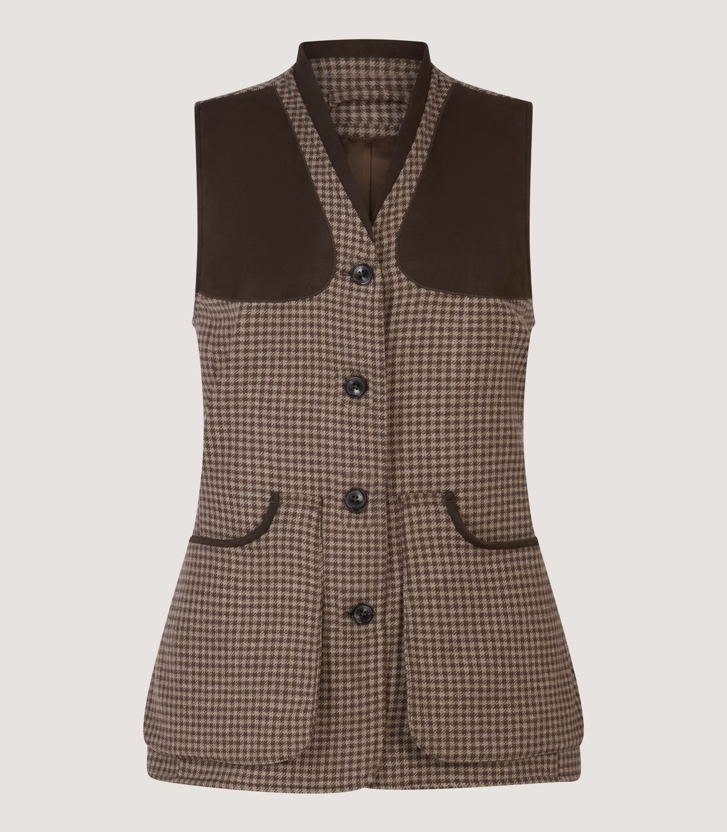 Women's Cashmere Tweed Shooting Vest in Torridon Check