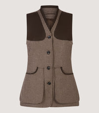 Women's Cashmere Tweed Shooting Vest in Torridon Check