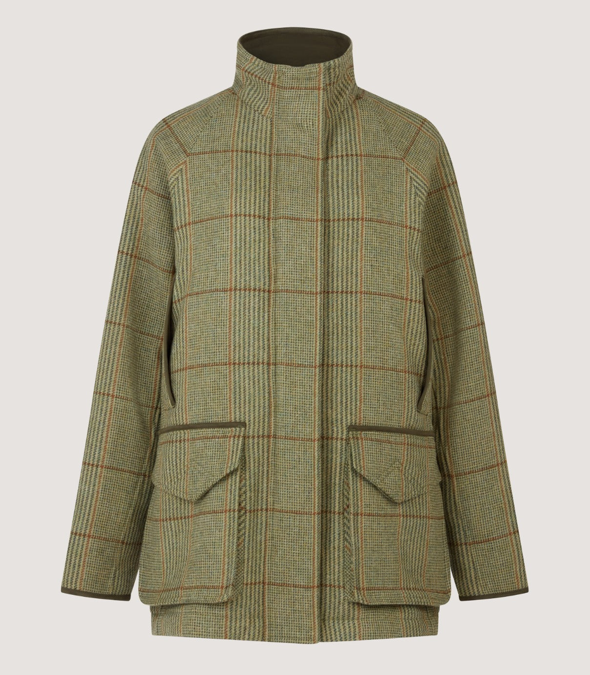 Women's Raglan Tweed Field Coat in Russel Check