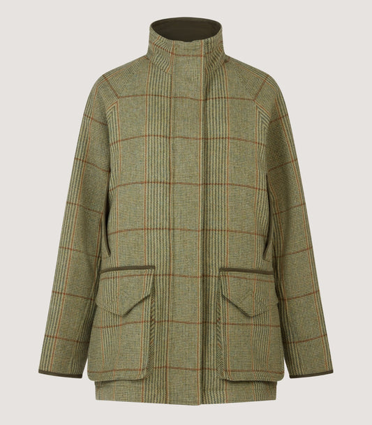 Women's Raglan Tweed Field Coat in Russel Check