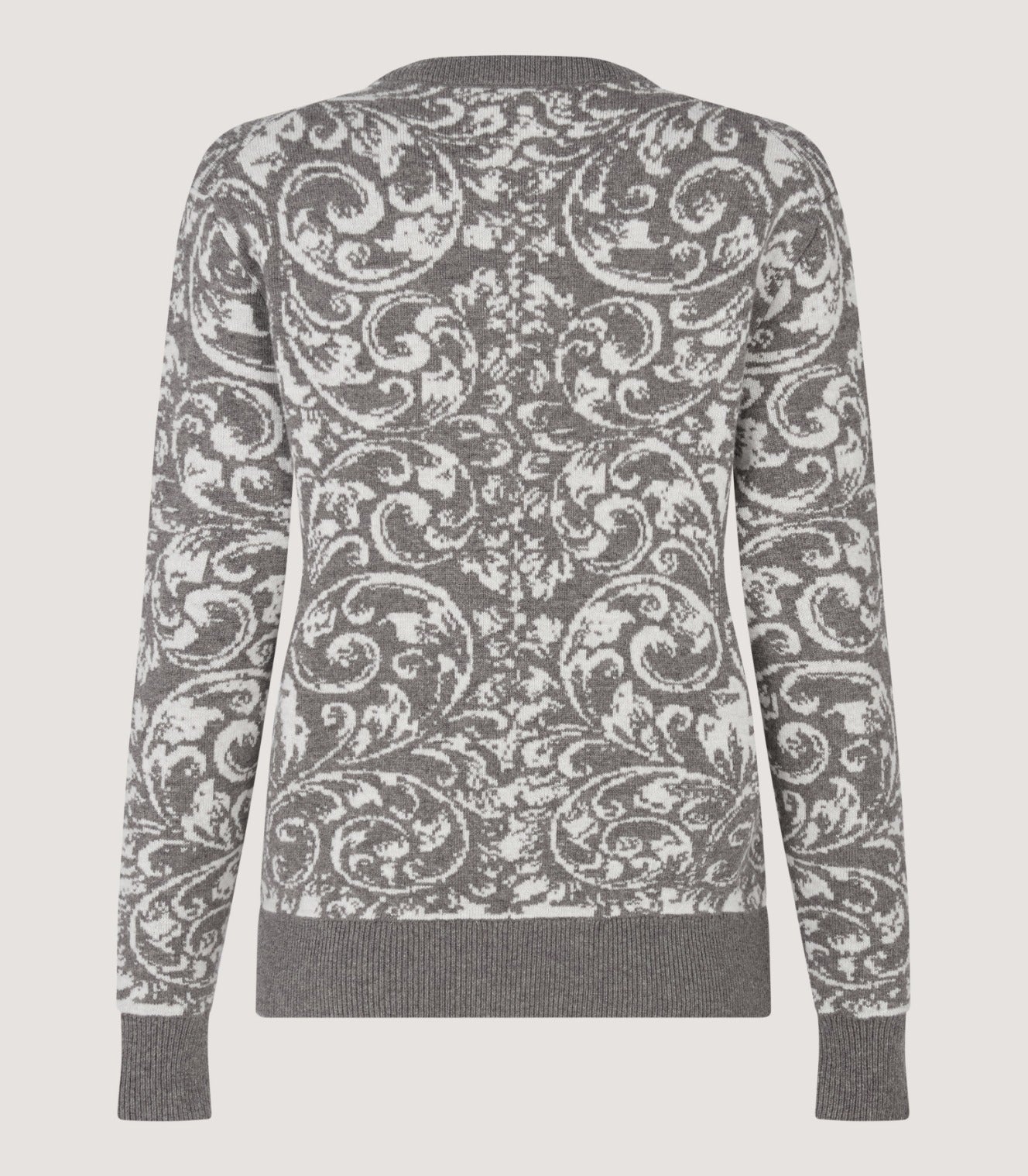 Women's Rose and Scroll Sweater in Hazelnut