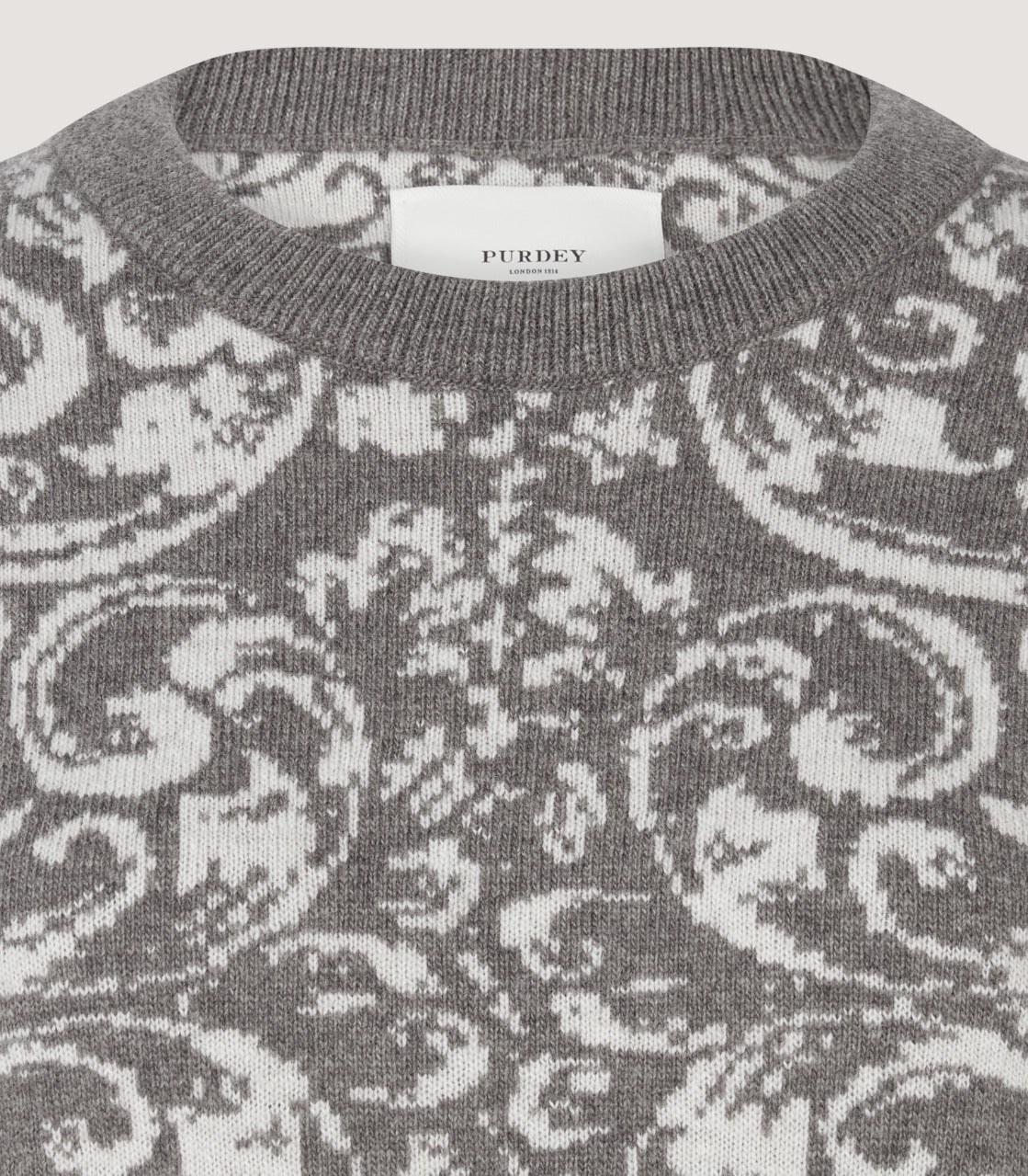 Women's Rose and Scroll Sweater in Hazelnut