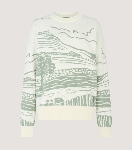 Women's British Landscape Sweater in Ivory