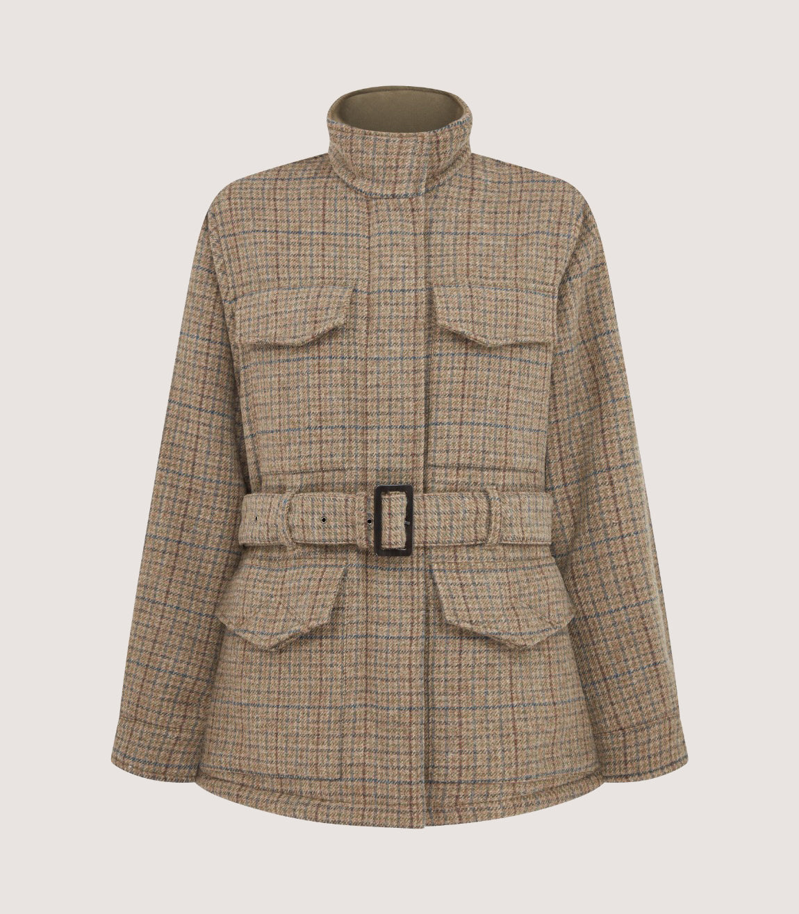 Women's Tweed Belted Jacket in Maree