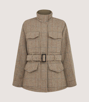 Women's Tweed Belted Jacket in Maree