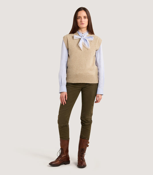 Women's Islay British Outdoor Vest in Camel