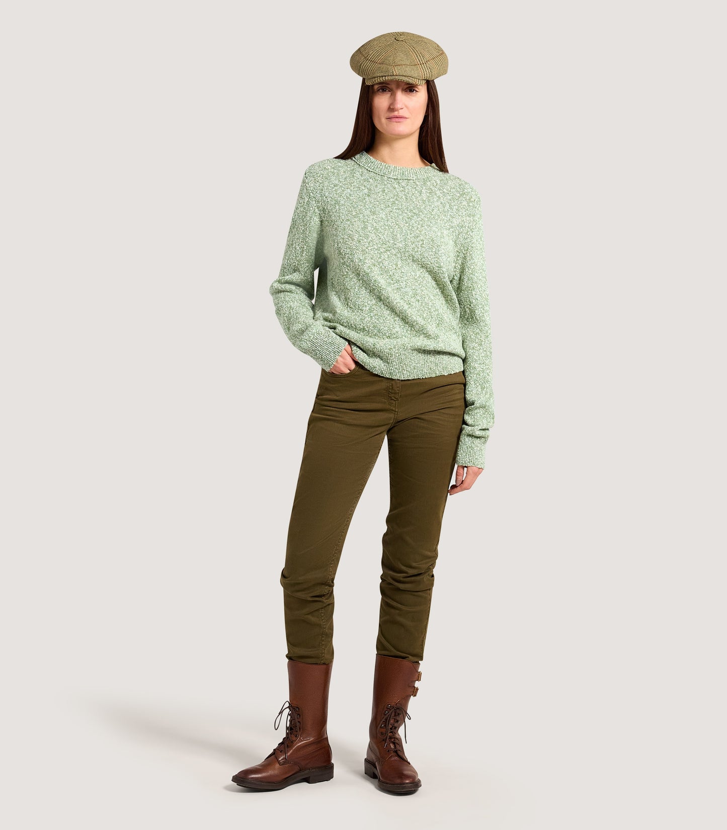 Women's Cotswold Mouline Sweater in Sage
