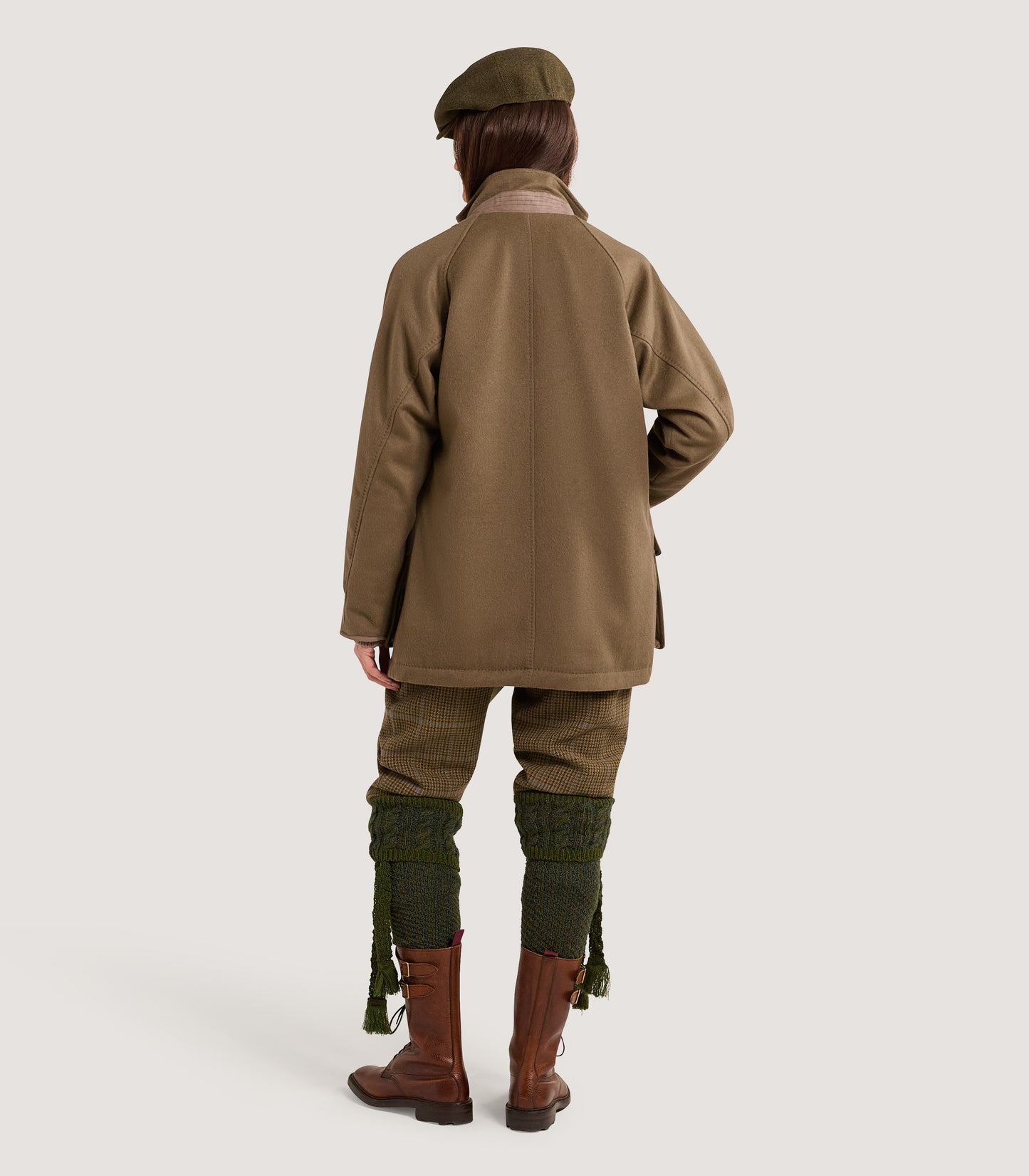 Women's Cashmere Mix Raglan Field Coat in Otter