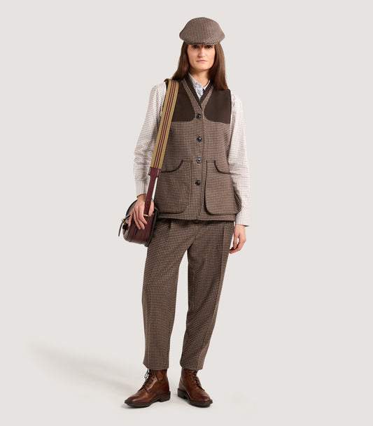 Women's Cashmere Tweed Shooting Trousers in Torridon Check