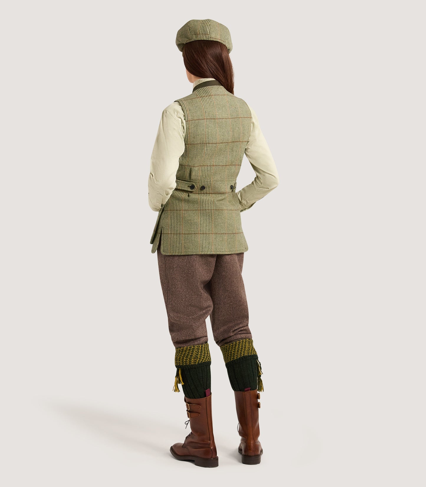 Women's Tweed Shooting Vest in Russel Check