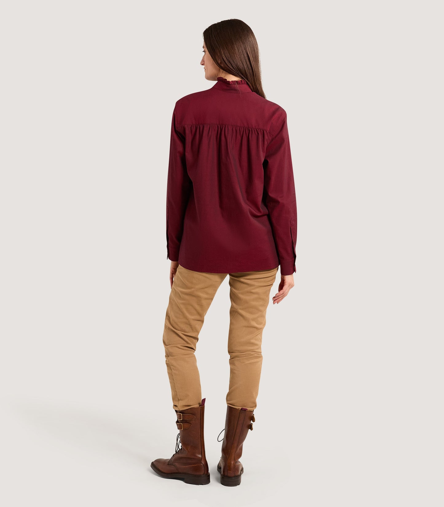 Women's Pie Crust Shirt in Audley Red