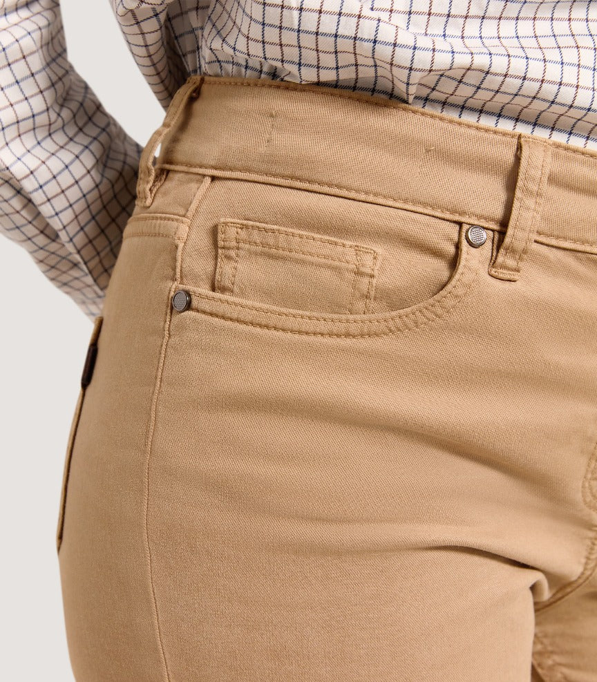 Women's Five Pocket Trousers in Khaki