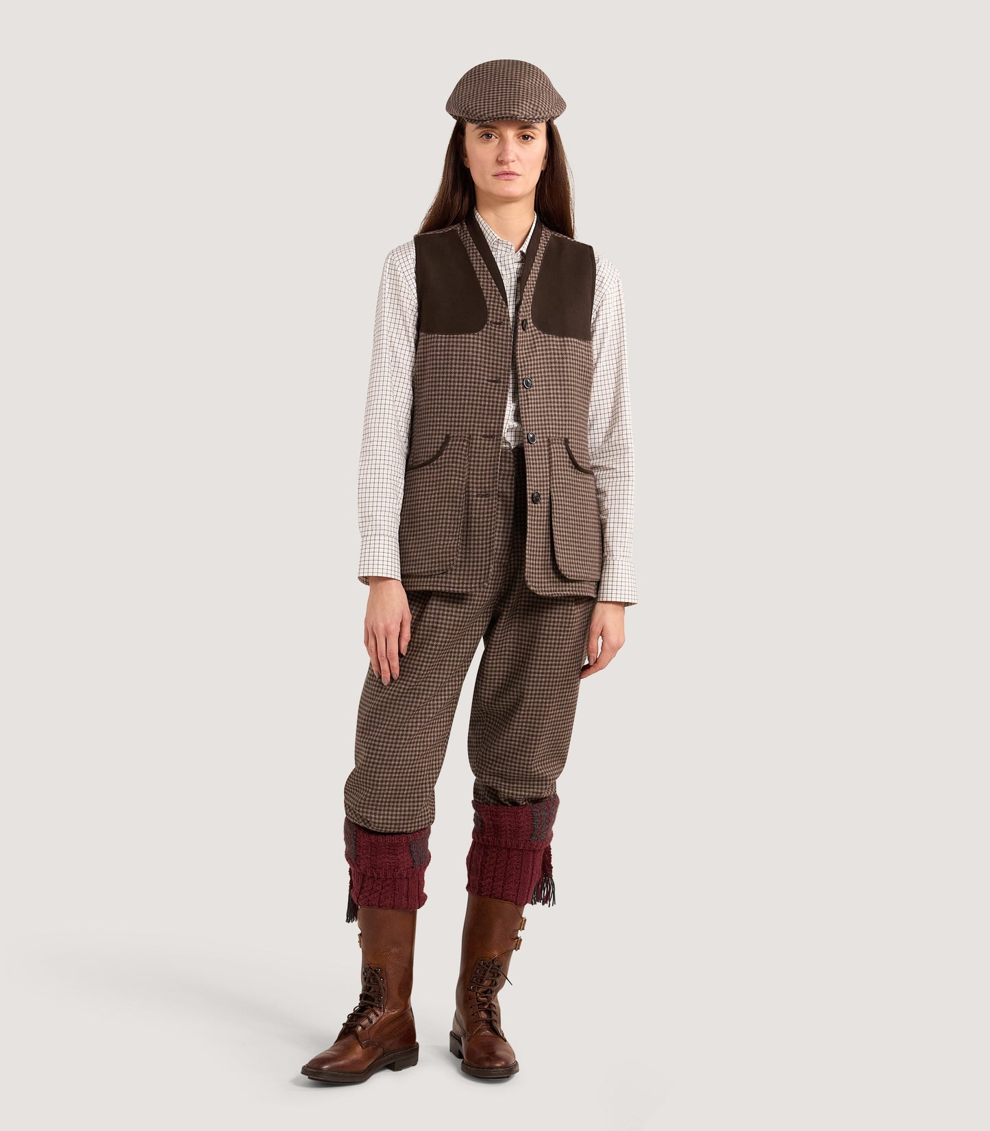 Women's Cashmere Tweed Shooting Breeks With Storm Cuff in Torridon Check