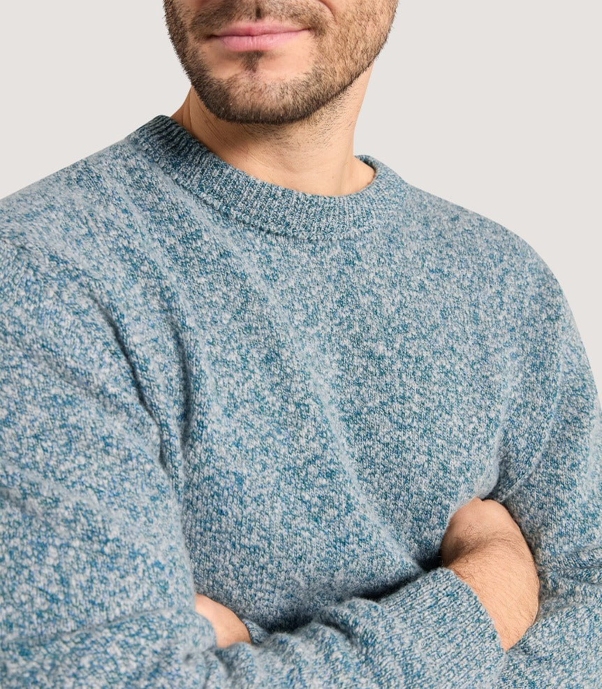 Men's Dorset Mouline Sweater in Ocean
