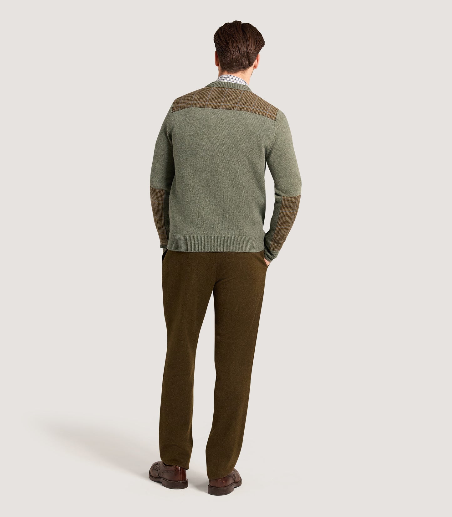 Men's Tom Purdey Round Neck Sweater in Moss
