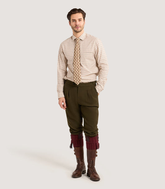 Men's Shooting Tattersall Shirt in Hazelnut