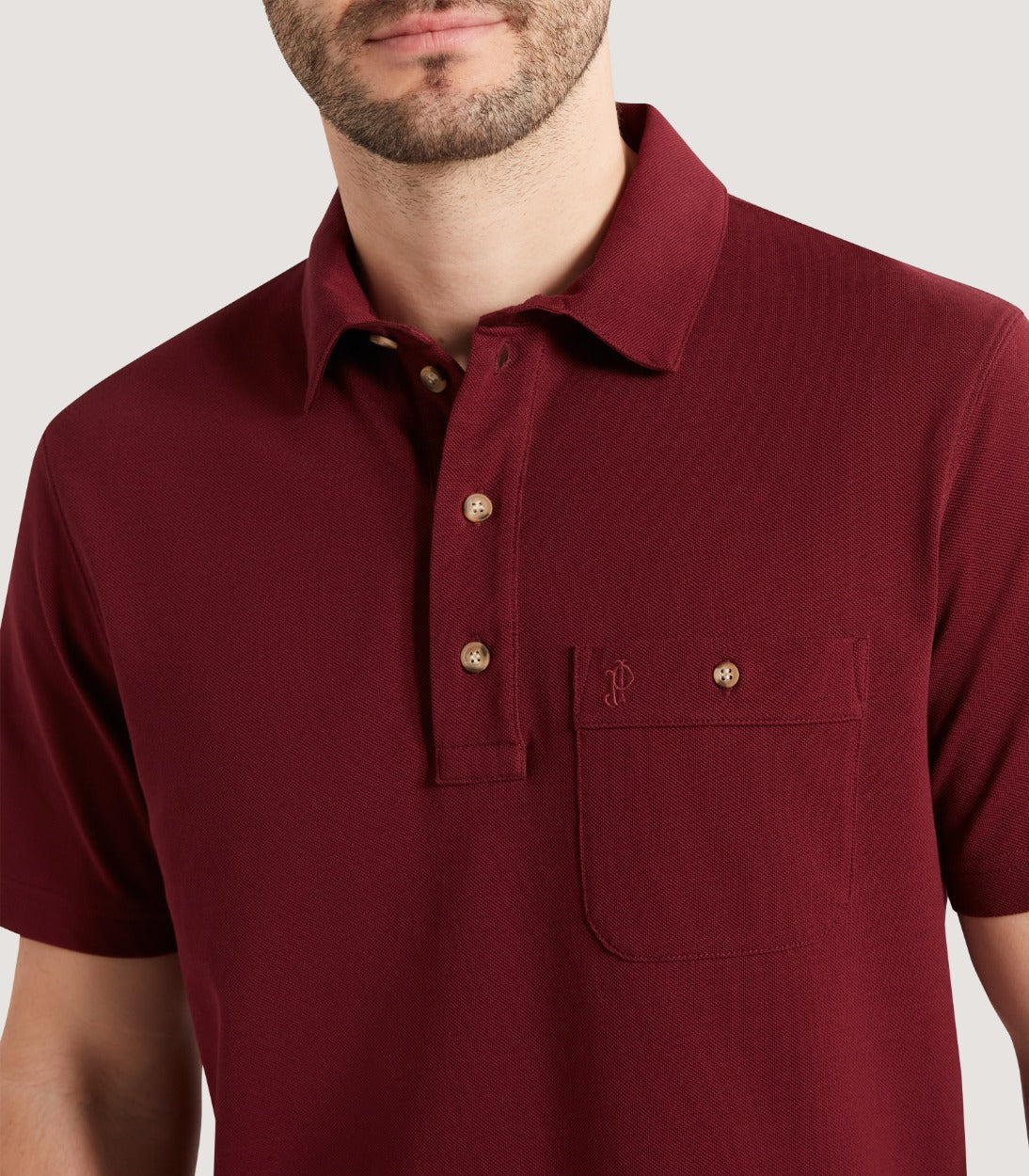 Men's Short Sleeve Polo Shirt in Audley Red