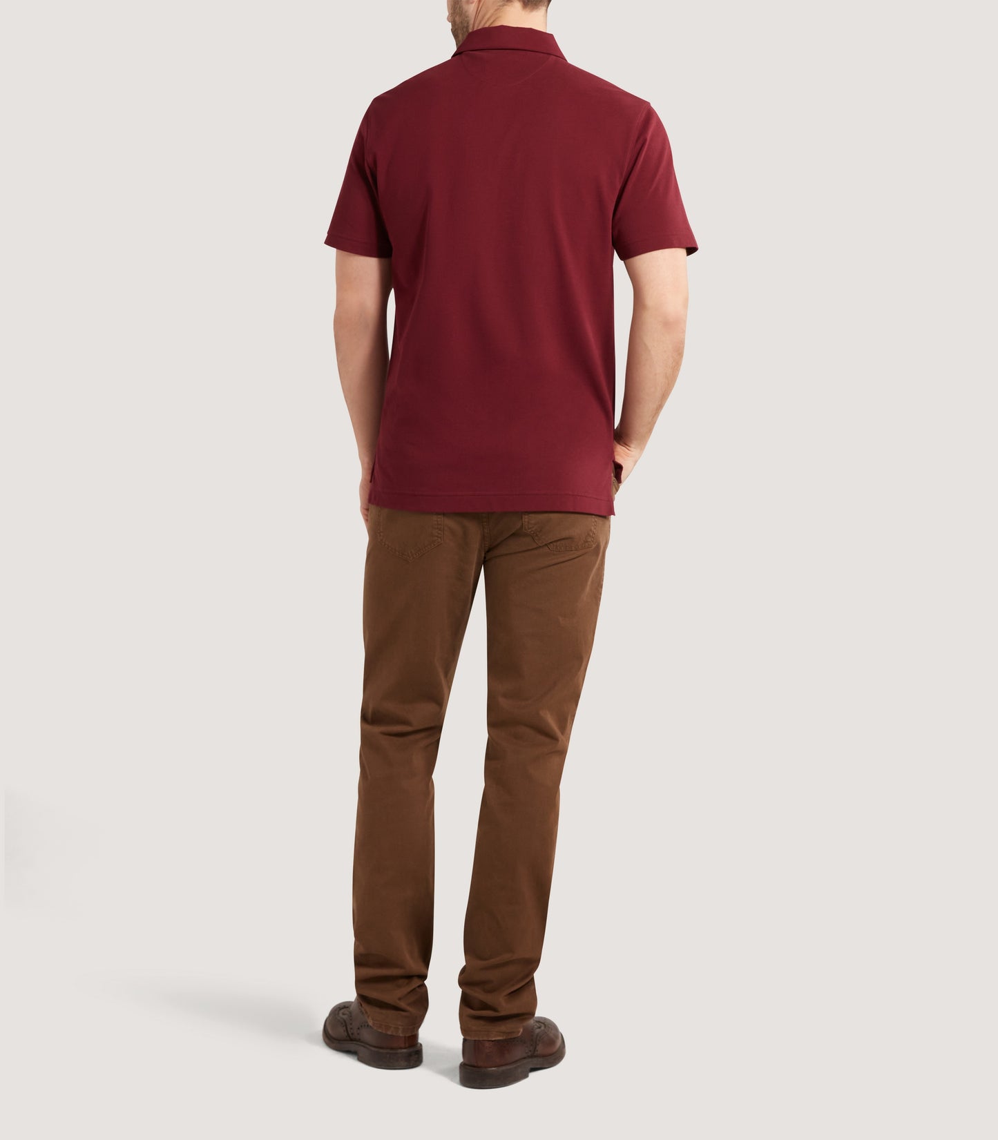 Men's Short Sleeve Polo Shirt in Audley Red