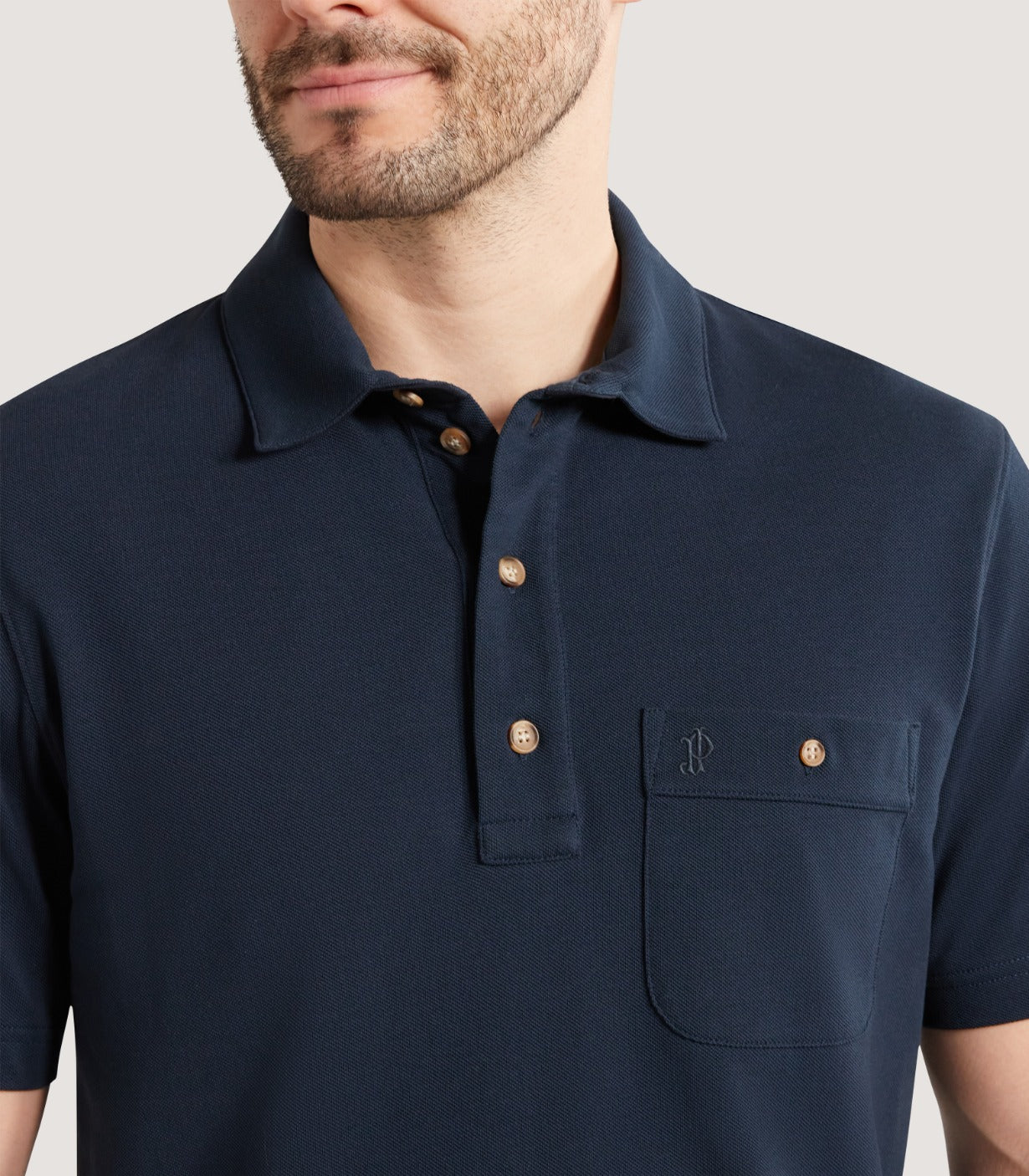 Men's Short Sleeve Polo Shirt in Midnight