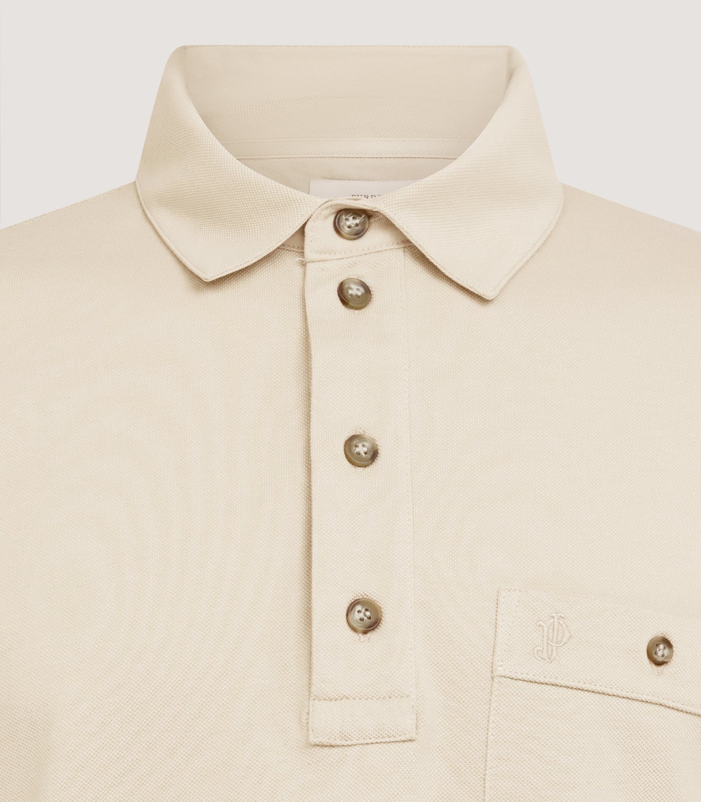 Men's Short Sleeve Polo Shirt in Stone