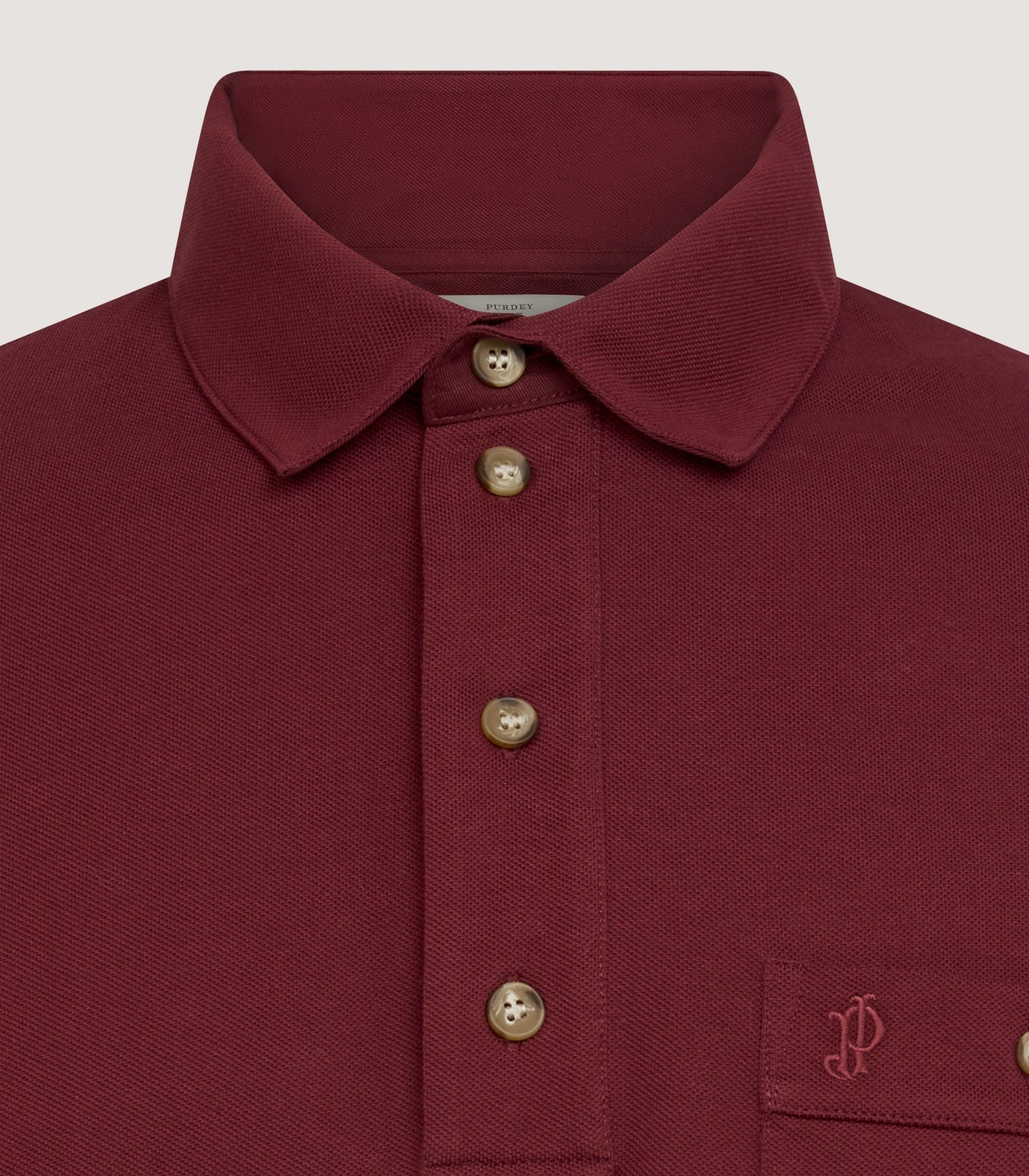 Men's Long Sleeve Polo Shirt in Audley Red