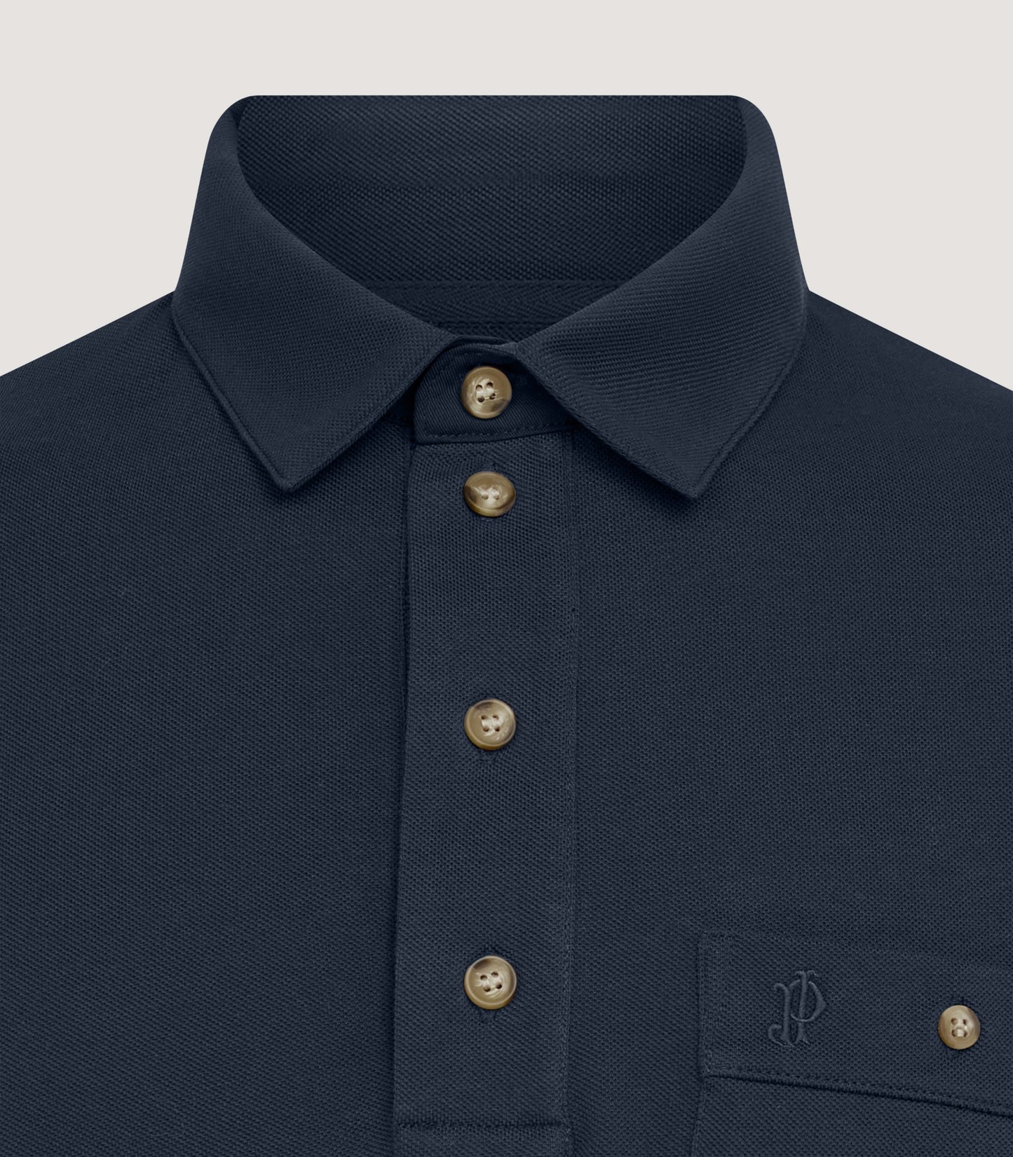 Men's Long Sleeve Polo Shirt in Midnight