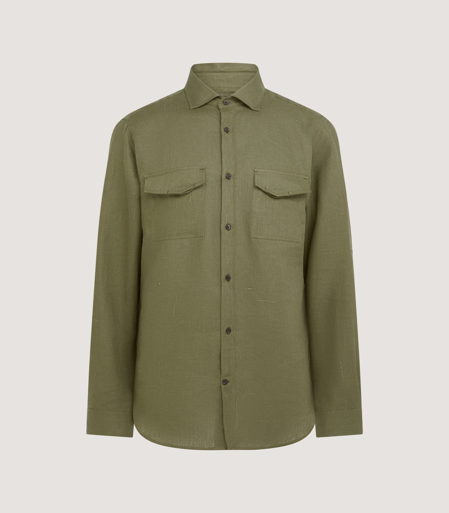 Men's Utility Pocket Shirt in Khaki Green