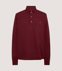 Men's Long Sleeve Polo Shirt in Audley Red