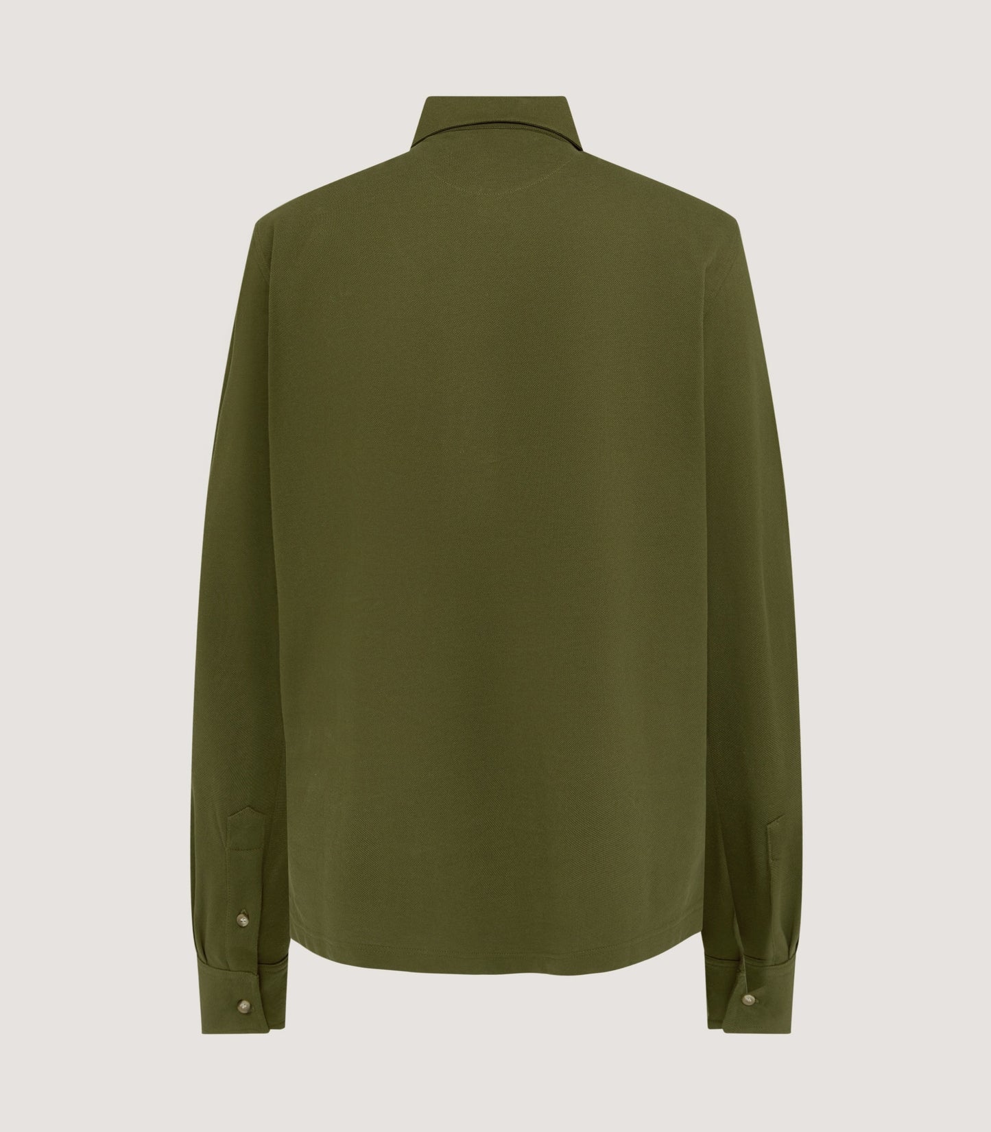 Men's Long Sleeve Polo Shirt in Loden