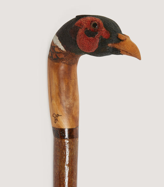 Hand Carved Pheasant Walking Stick