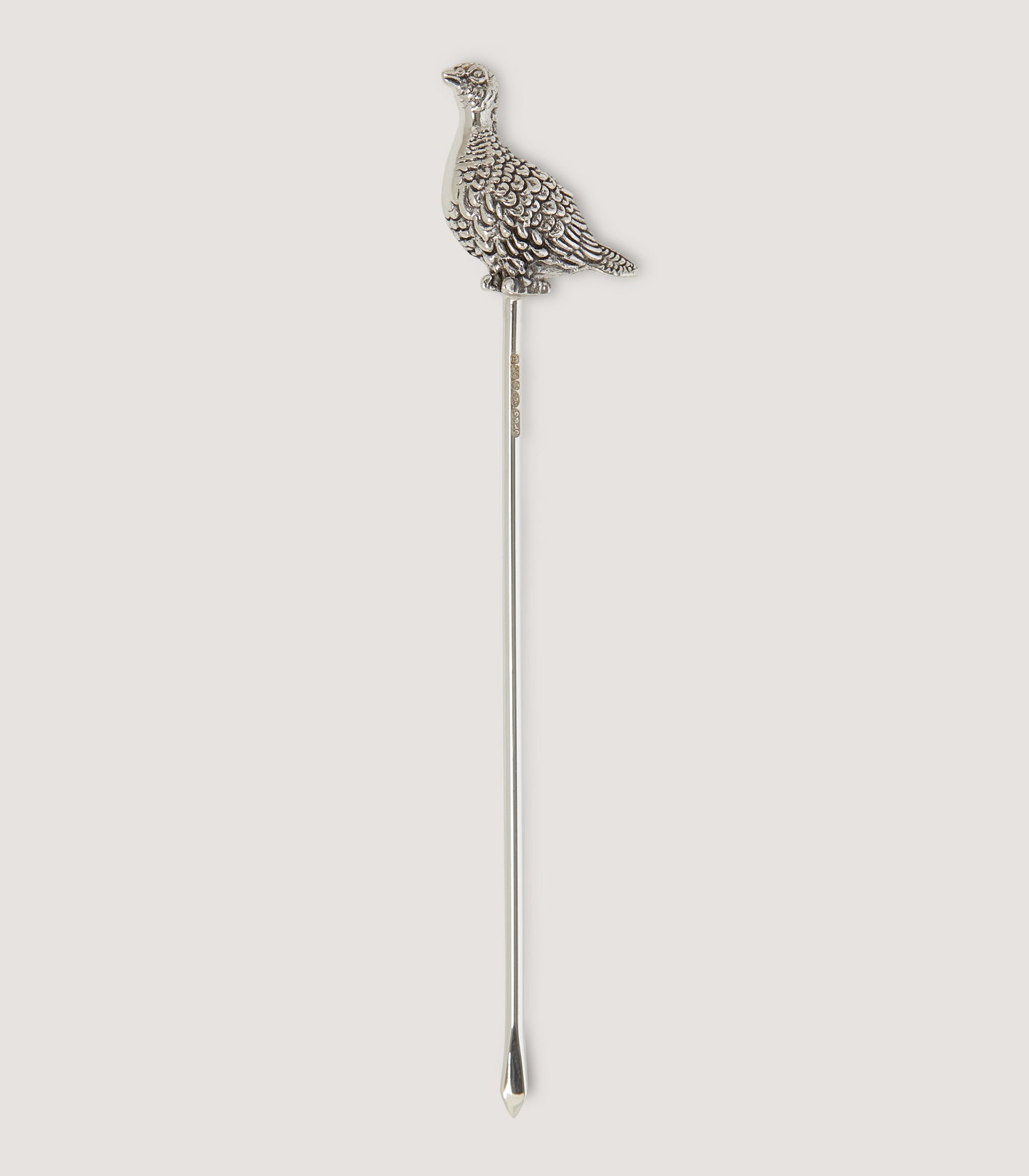 Grouse Cocktail Stick in Sterling Silver