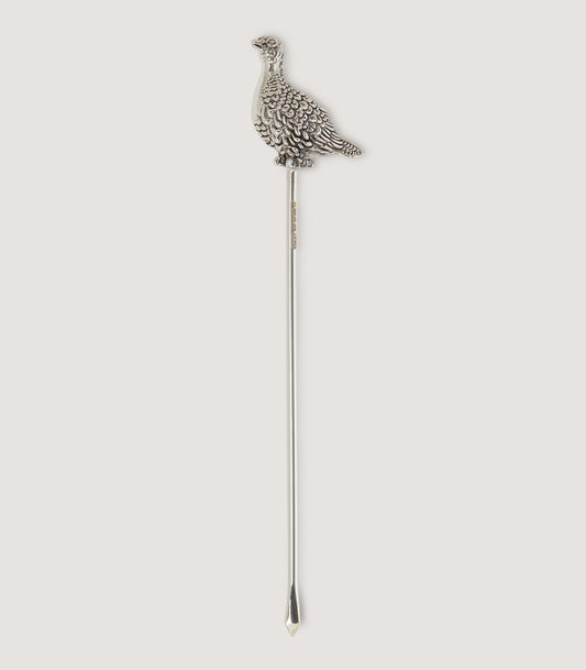 Grouse Cocktail Stick in Sterling Silver