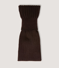 Men's Ribbed High Knee Socks In Chocolate