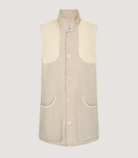 Men's Kalahari High Collar Vest in Stone