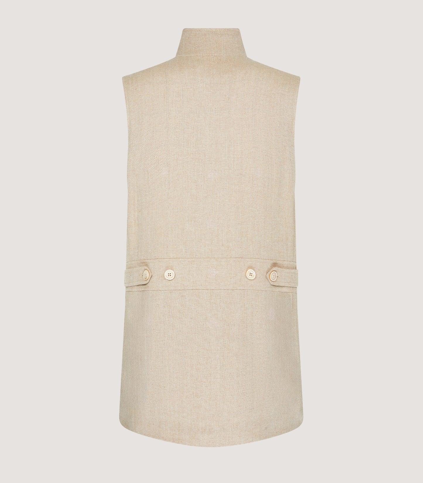 Men's Kalahari High Collar Vest in Stone