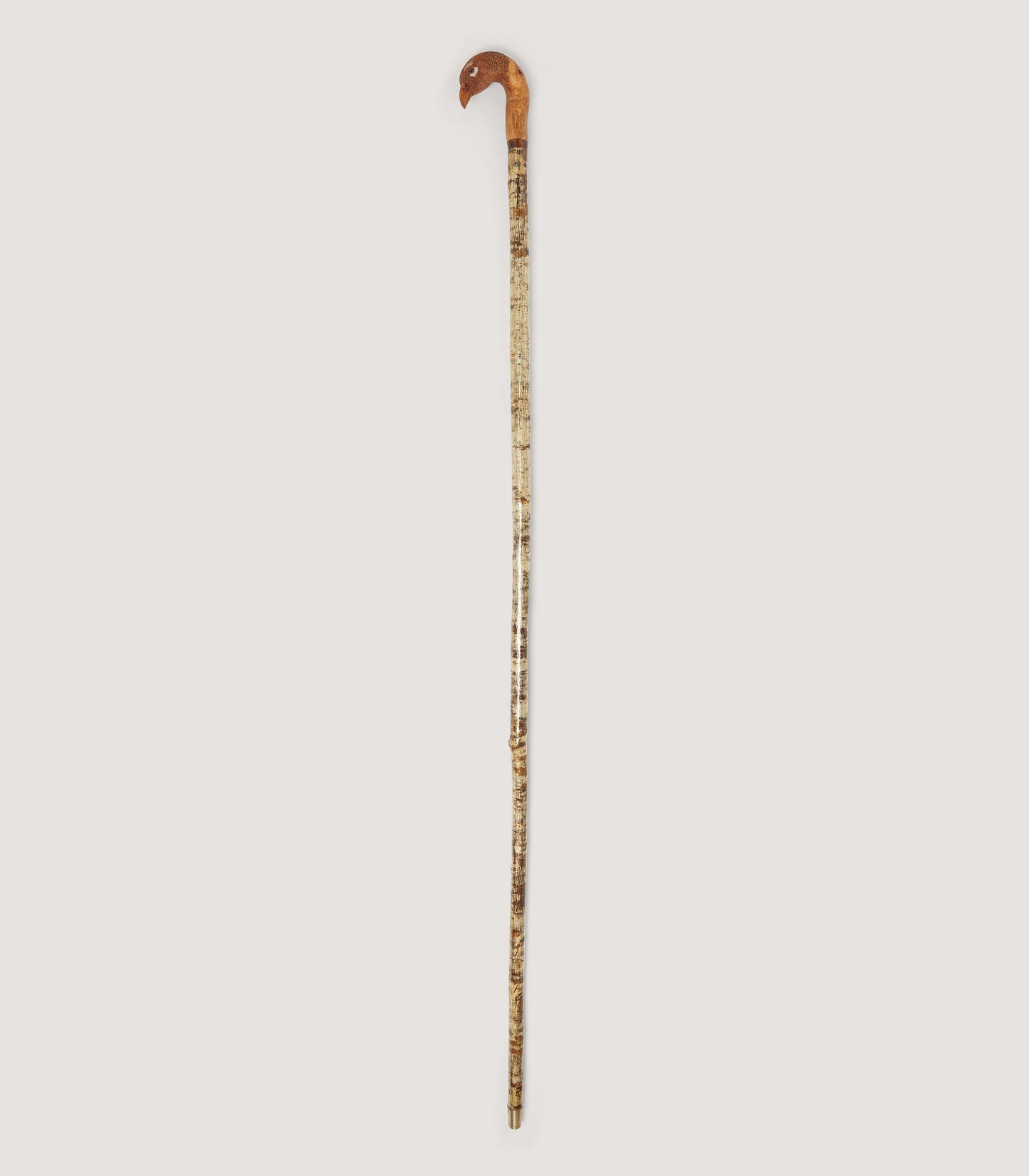 Hand Carved Hen Pheasant Head Walking Stick