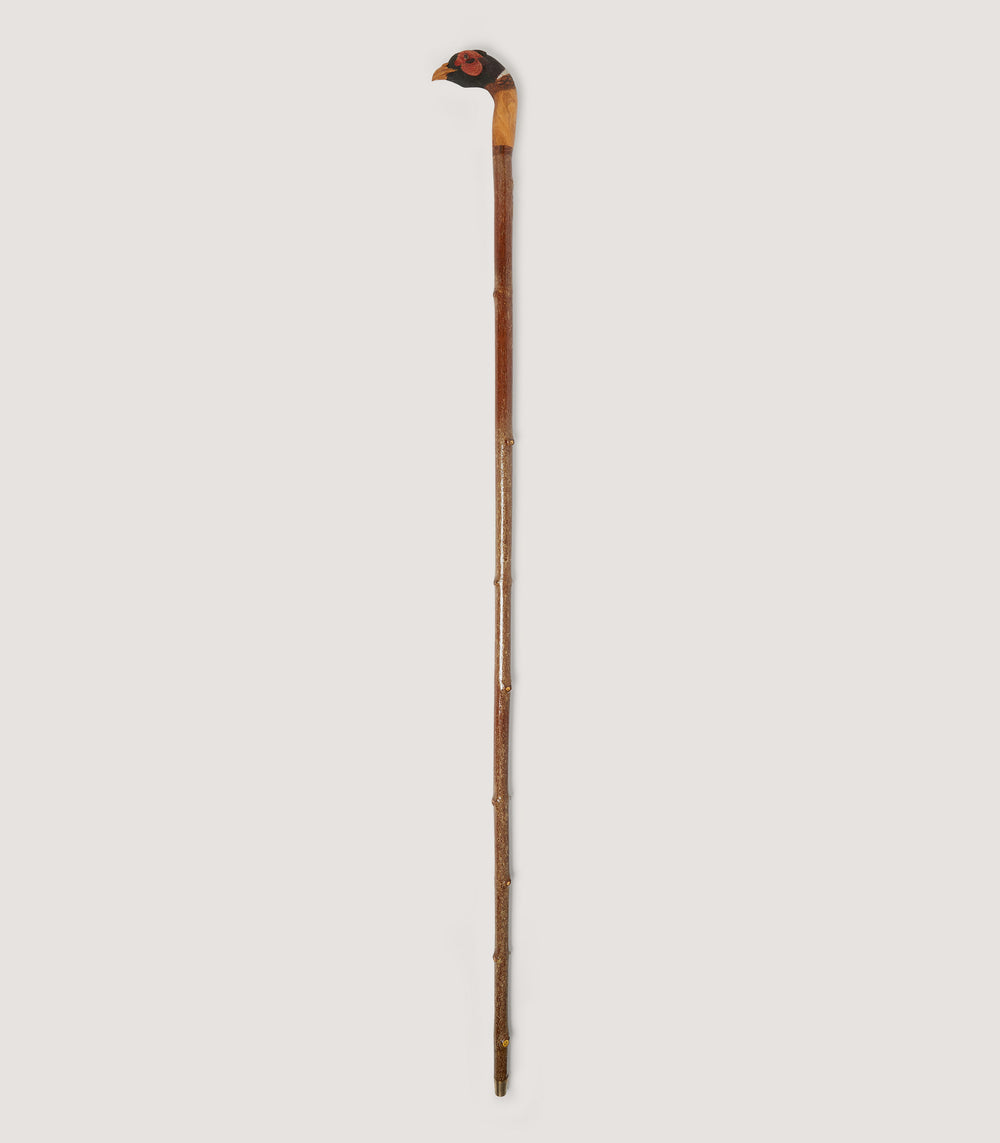 Hand Carved Pheasant Walking Stick