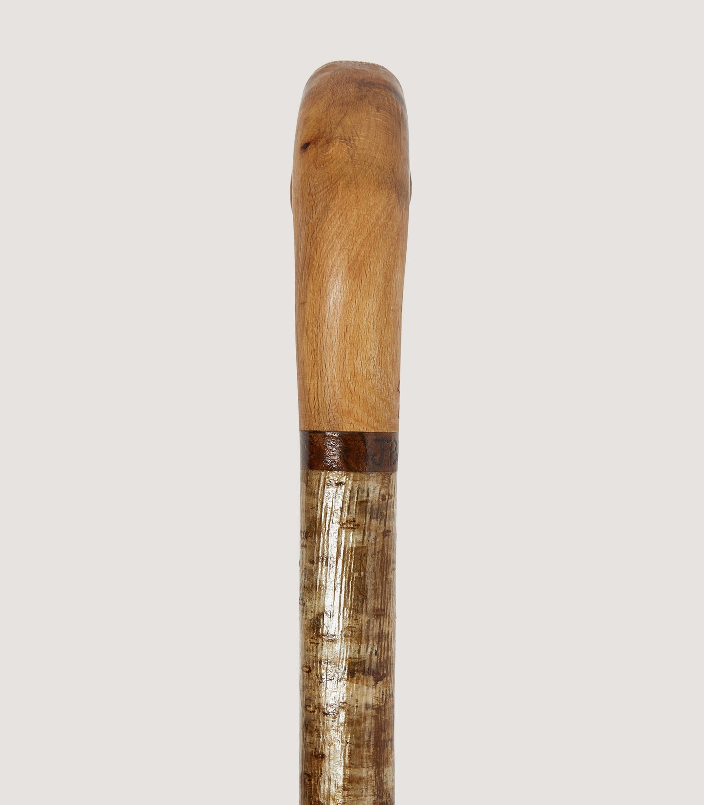 Hand Carved Mallard Duck Head Country Stick