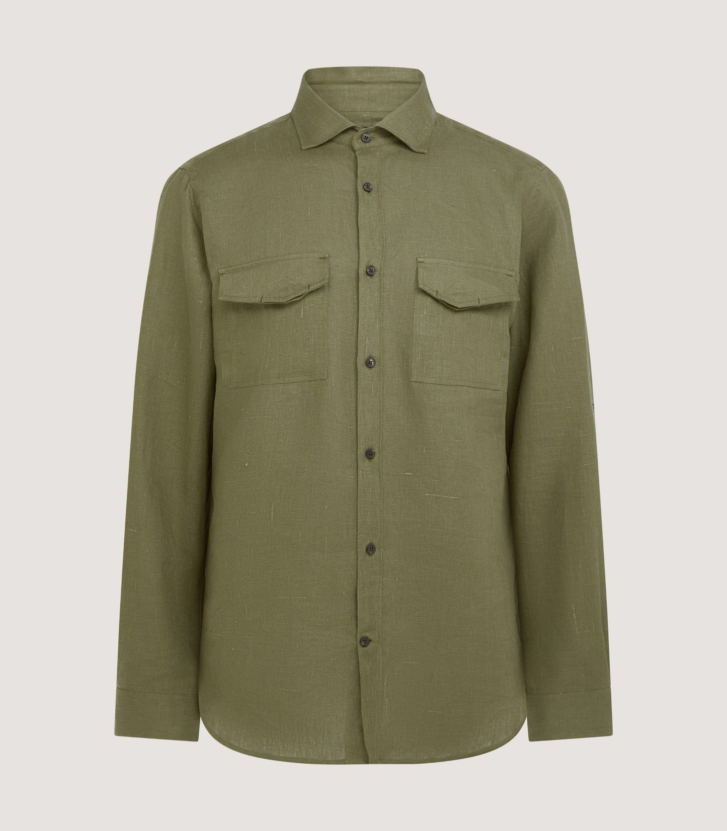 Men's Utility Pocket Shirt in Khaki Green