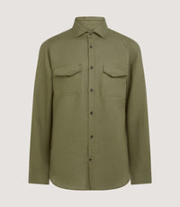 Men's Utility Pocket Shirt in Khaki Green