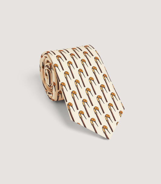 Carved Curlew Tie In Beige