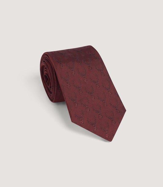 Stags Gaze Tie In Audley Red