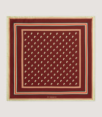 Dapper Duck Pocket Square in Dark Red