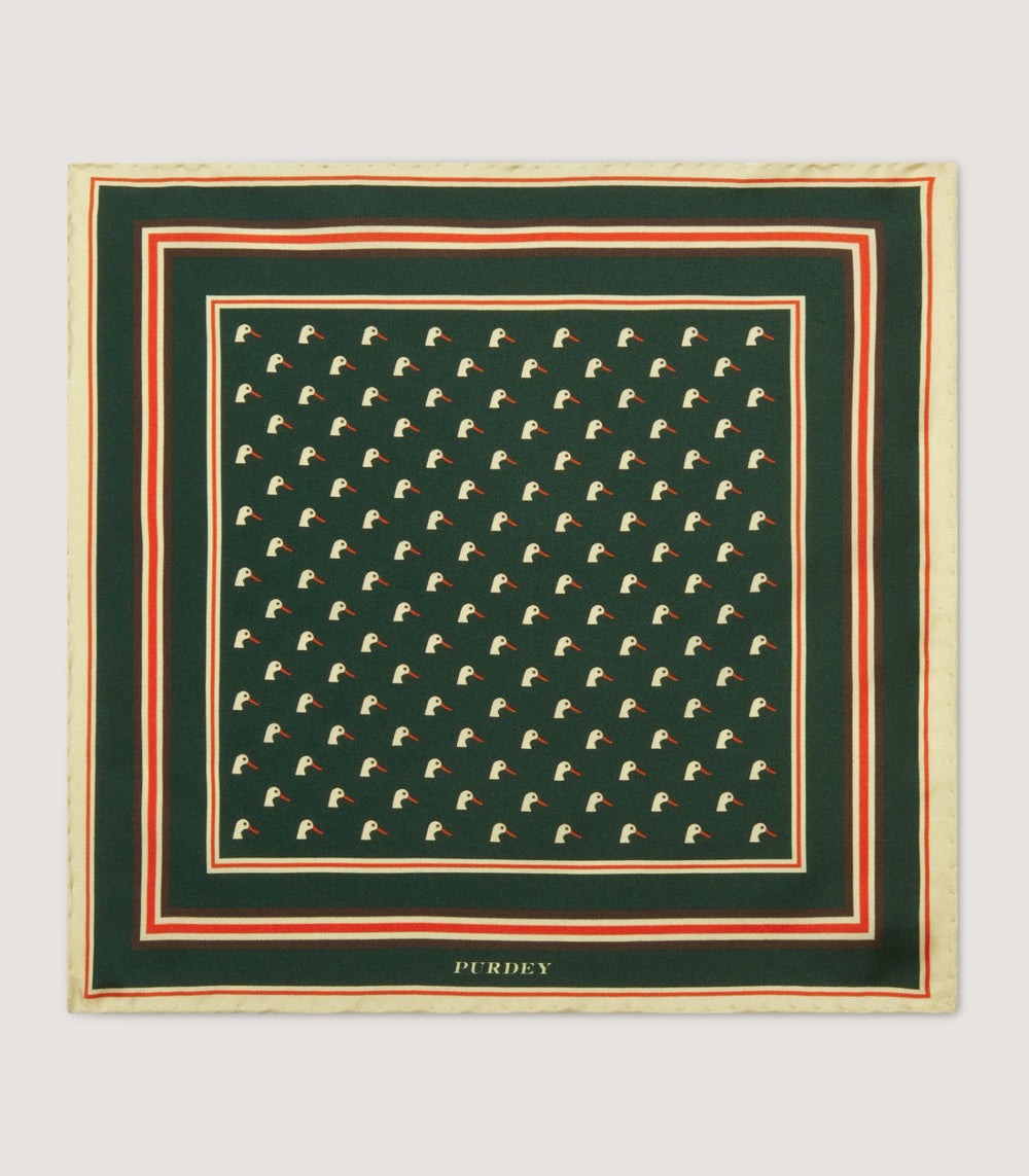 Dapper Duck Pocket Square in Emerald