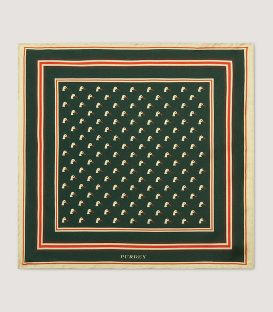 Dapper Duck Pocket Square in Emerald